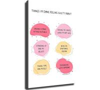 WVPJJNXAFN Release Guilt Affirmations Poster Inspirational Wall-Art for Home Decor Living Room Bedroom Kitchen(Framed,16x24inch(40x60cm))