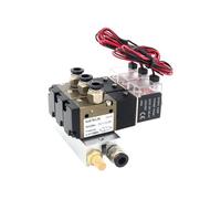 WVRWFDLW 3V110-06-NO Bloc de Station d'électrovanne normalement Ouvert avec Accessoires de Silencieux Collecteur de Base DC12v DC24v AC110v AC220v 3 Ports(DC12V 6mm Fittings)