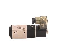 WVRWFDLW Électrovanne pneumatique électrique 3V110-06 3 Voies 2 Positions contrôle de gaz vanne magnétique pneumatique Bobine DC/AC raccords de Tuyau de Tension(with Line,DC12V)