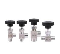 WVRWFDLW Vanne à pointeau coudée Femelle BSPT 1/8", 1/4", 3/8", 1/2", 1 pièce, coude de Grue, contrôle de débit en Acier Inoxydable 304, Eau, gaz, Huile, 915 PSI(13)