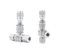 WVRWFDLW Vanne à pointeau en Acier Inoxydable 304 3/4/6/8/12 mm 1/16", 1/8", 1/4", 3/8", régulateur de débit Micro, régulateur de débit, Eau et gaz(45661,High Precision-Elbow 90 Degree)