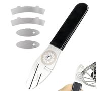 Wvu & Wvo Lot de 5 aides de réglage de frein à disque de vélo avec 2 clés ovales et 2 clés de réglage incurvées, outil d'alignement pour plaques de vélo