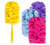 Wvu & Wvo Lot de 5 recharges d'attrape-poussière pour plumeau Swiffer & Swiffer Dust Magnet Starter Kit XXL, lavable, polaire, multicolore
