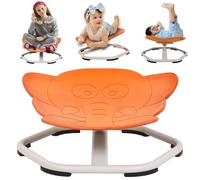 WVUKC Chaise pivotante sensorielle pour enfants autistes TDAH, entraînement assis et rotatif, siège rotatif à 360°, base en métal, antidérapant, éléphant (orange)