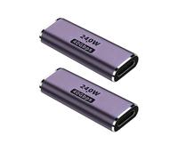 Wvxilyr 2 Pièces Adaptateur USB4 240W, Coupleur Adaptateur USB C Femelle vers FemelleL, Connecteur Type C 40Gbps, Connecteur USB C Femelle, Compatible Para PC Portable et Autres Appareils Type C