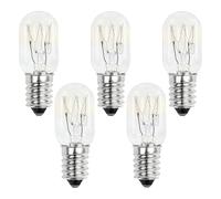 Wvxilyr 5 Pièces Ampoules Frigo E14 15W Dimmables Blanc Chaud, Ampoule Lampe de Sel, T20 E14 Lampe Four 300 Degrés, pour Hotte Aspirante, Four, Machine à Coudre, Micro Ondes et Réfrigérateur