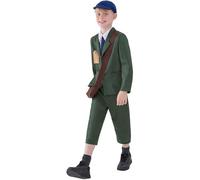 WW2 Evacuee Boy Green Costume (M)