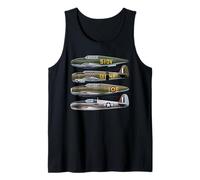 WW2 Fighter Planes Tshirt B-17 P51 Mustang F4U Corsair Débardeur