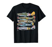 WW2 Fighter Planes Tshirt B-17 P51 Mustang F4U Corsair T-Shirt