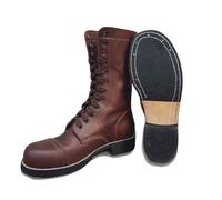 WW2 M1942 Bottes Parachutistes Hommes Vintage Field Randonnée Cuir Boots Réplique WWII D - Day US M42 Combat Chaussures (40)