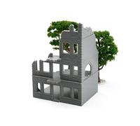 WW2 Stalingrad Ruines (MTST06) - Terrain de Wargaming imprimé en 3D pour échelle de 28 mm et 15 mm - Ruines de front oriental (20 mm)