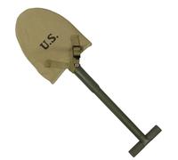 WW2 US M1910 Pelle à poignée en T avec housse olive