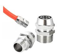 WWANBGIA 1 raccord Rapide en Laiton Robuste for Tuyau de 6 à 16 mm - Étanchéité Parfaite, Double Filetage, mécanisme de Verrouillage Intelligent par Simple Pression(Od 10mm,0.25 inch)