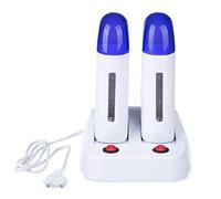 WWaxHeater Retrait des Cheveux Réchauffeur Double Dépilatoire Rouleau Chauffe Cire Fartage Papier Cartouche Électrique Roulant Réchauffeur De Cire Suppression Plus Chaud Parrafin Salon Outil, White