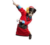 WWBPOIUY Costume d'halloween, costumes d'halloween, Costumes d'halloween cos costumes de zombie for enfants garçons filles dynastie Qing nuage épaule jeu de rôle(Red,120)