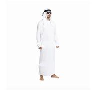 WWBPOIUY Costume d'halloween, Costumes d'halloween, Costumes d'halloween Costumes Arabes for Hommes et Femmes cos Mascarade, vêtements de Berger du Moyen-Orient dubaï Aladdin(White)