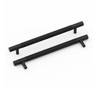 WWBPOIUY Poignées de cuisine, poignées d'armoires, Knurled Cabinet Pulls - Stylish Cupboard Handles for Modern Interiors(Black,Hole Center 160mm,10 Pack)