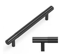 WWBPOIUY Poignées de cuisine, poignées d'armoires, Knurled Cabinet Pulls - Stylish Cupboard Handles for Modern Interiors(Black,Hole Center 96mm,15 Pack)