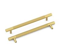 WWBPOIUY Poignées de cuisine, poignées d'armoires, Knurled Cabinet Pulls - Stylish Cupboard Handles for Modern Interiors(Gold,Hole Center 160mm,15 Pack)