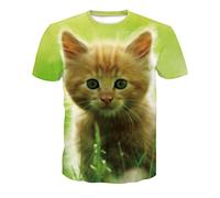 WWDDVH Summer Short Sleeve Under The Moon Wolf 3Dt T-Shirt Casual Fashion T-Shirt for Men and Women