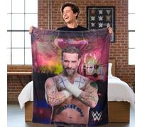WWE CM Punk Main Event Champions Parure de lit Super Douce 116,8 x 152,4 cm (Produit sous Licence Officielle) par Franco Collectibles