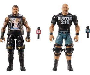 WWE Coffret Main Event Showdown « Stone Cold » Steve Austin vs Kevin Owens avec 2 figurines articulées et accessoire à collectionner, série 20,JCV70