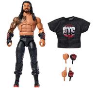Mattel Mattel WWE Figurine articulée Élite Roman Reigns de 15 cm à Collectionner, avec Accessoires, série 123, 25 Points d’Articulation et Mains interchangeables, JHT62