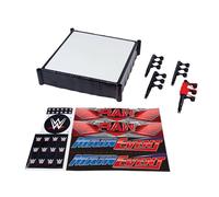 WWE Ring Main Event Coffret avec étiquettes Main Event et RAW, tapis tendu par des ressorts et cordes Pro-Tension, JDJ20