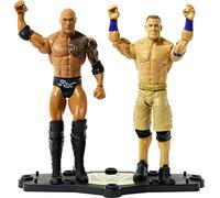 Mattel Pack de 2 figurines The Rock vs John Cena - 15,2 cm - Pack combat RAW - à partir de 6 ans