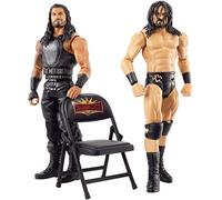 WWE WrestleMania Coffret de combat avec deux figurines articulées de catch Drew McIntyre & Roman Reigns de 17 cm, jouet pour enfant, GKY64