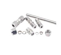 WWECCQIJ Connecteur de raccord de tube double en acier inoxydable 304 SS 3 4 6 8 10 12 mm 1/8" 1/4" 3/8" 1/2" OD (6 mm à 12 mm)