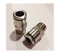 WWECCQIJ Connecteur pneumatique en laiton nickelé à libération rapide pour plomberie 3/8" mâle pour s'adapter au tube O/D 14 mm