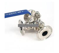 WWECCQIJ T-Port 32 mm 304 en acier inoxydable 3,8 cm Tri Clamp 3 Way Ball Valve 50,5 mm Virole O/D Type pour journal intime