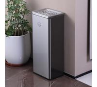 WWERTYY Cendrier d'extérieur sur Pied, élégant réceptacle à mégots de Cigarettes et de cigares en Acier Inoxydable, Espace Fumeurs pour Bureaux, Restaurants, Bars (Argent Sable, 74,5 cm).