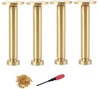 WWERTYY Lot de 4 Pieds de Meubles en Laiton Massif réglables en métal pour Armoire, Table Basse, Support TV, Pieds de Support de canapé élégants pour Armoire de Salle de Bain, canapé, Chai