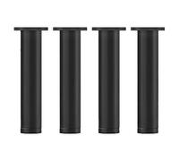 WWERTYY Lot de 4 Pieds de Meubles réglables en Alliage d'aluminium pour canapé, Table, Chaise, Bureau, armoires, Noir (250 mm/9,8 Pouces)
