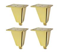 WWERTYY Lot de 4 Pieds de Meubles réglables en Aluminium Noir/argenté pour Cuisine, Salle de Bain, armoires, canapés, Lits, Bureaux et Tables Basses, Pieds de Rechange de 10 cm (3,9 Pouces