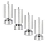 WWERTYY Lot de 4 Pieds de Meubles réglables en métal de 40 cm (15,7 Pouces) avec boulons M10 Noir/doré Pieds de Rechange pour canapé, Armoire, Bureau Pieds de Support de Meubles DIY