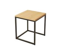 WWERTYY Table Basse gigogne carrée en Bois, Table Basse rectangulaire Basse en Bois 1/2 pièce avec Pieds en Fer, Table d'appoint Facile à Assembler pour Les Petits espaces, Le Bureau à dom