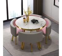 WWERTYY Table de Cuisine Moderne pour dîner, Petit-déjeuner, Bar, Table à Manger et chaises, Ensemble de Meubles Ronds, Table et chaises, Table de conférence Ronde pour Maison/Jardin/resta
