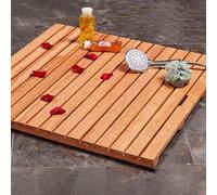 WWERTYY Tapis de Bain antidérapant en Bois pour Sol de Salle de Bain, Douche intérieure ou extérieure (66 x 81 cm)
