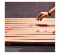 WWERTYY Tapis de Bain de Luxe en Bois pour Salle de Bain, imperméable, pour Sol en Bois, intérieur et extérieur, avec Pieds antidérapants et rainures, Tapis de Bain Multifonctions, adapté