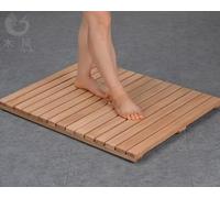 WWERTYY Tapis de Douche carré en Bois Massif 20 po, 24 po, 26 po, 28 po, 30 po, 32 po, 34 po, 36 po, Tapis de Sol de Salle de Bain imperméable pour Camping-Car/Douche intérieure/extérieure