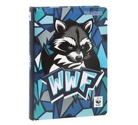 WWF Agenda scolaire 2024-2025 officiel WWF illustré, journal 12 mois idéal pour l'école primaire ou média, couverture rigide avec illustration d'un raton laveur et 352 pages en couleur, 13 x 17,8 cm