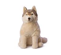 WWF - Animal en Peluche - Loup ( Assis, 70cm) Tissu Géante Grand