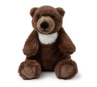 WWF 01281 - ECO Peluche Ours Grizzly réaliste, env. 25 cm, merveilleusement Douce et Douillette, Lavable à la Main Possible
