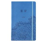 WWF, Large Agenda journalier 2026 12 mois, avec élastique et double signet, 352 pages, avec calendrier et planificateur 2026 cm, 13 x 21 h, bleu clair
