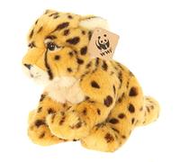 WWF - Peluche Guépard - Peluche Réaliste avec de Nombreux Détails Ressemblants - Douce et Souple - Normes CE - Hauteur 23 cm