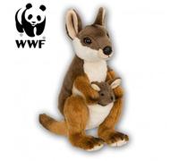 WWF Peluche Kangourou Avec Bébé 19cm Brun Jouet En Tissu