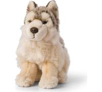 WWF - Peluche Loup - Peluche Réaliste avec de Nombreux Détails Ressemblants - Douce et Souple - Normes CE - Hauteur 25 cm